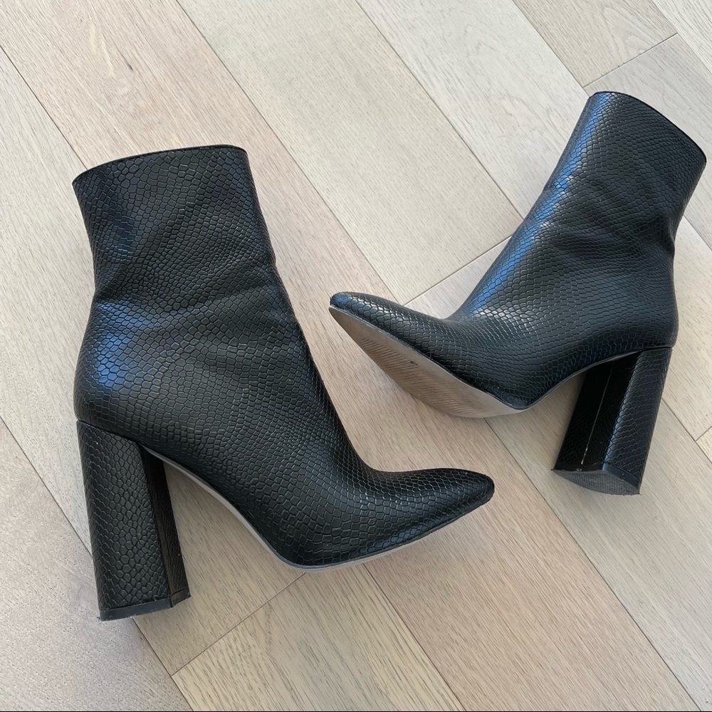 Croco high heels boots size 7